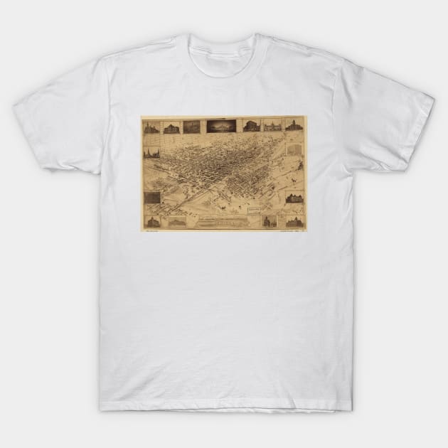 Vintage Pictorial Map of Denver CO (1881) T-Shirt by Bravuramedia